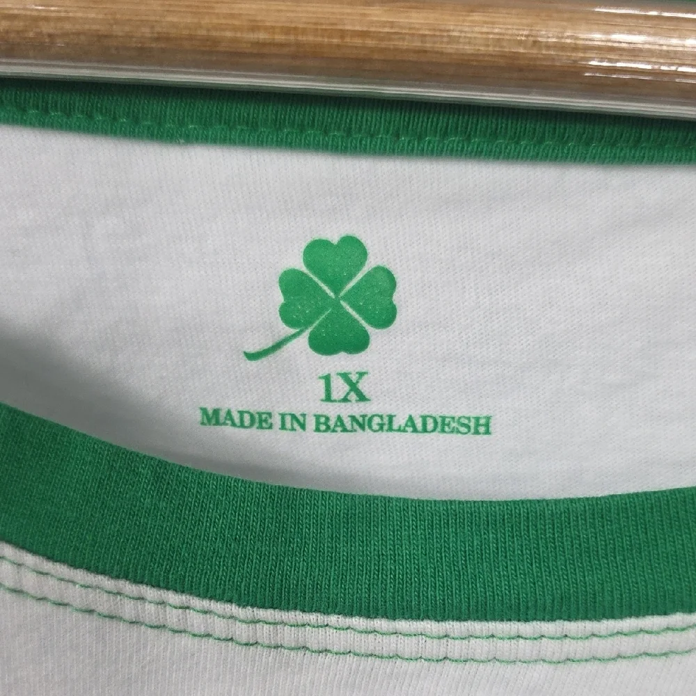 St. Patrick's Day Raglan Tee - Size 1X - Picture 3 of 9